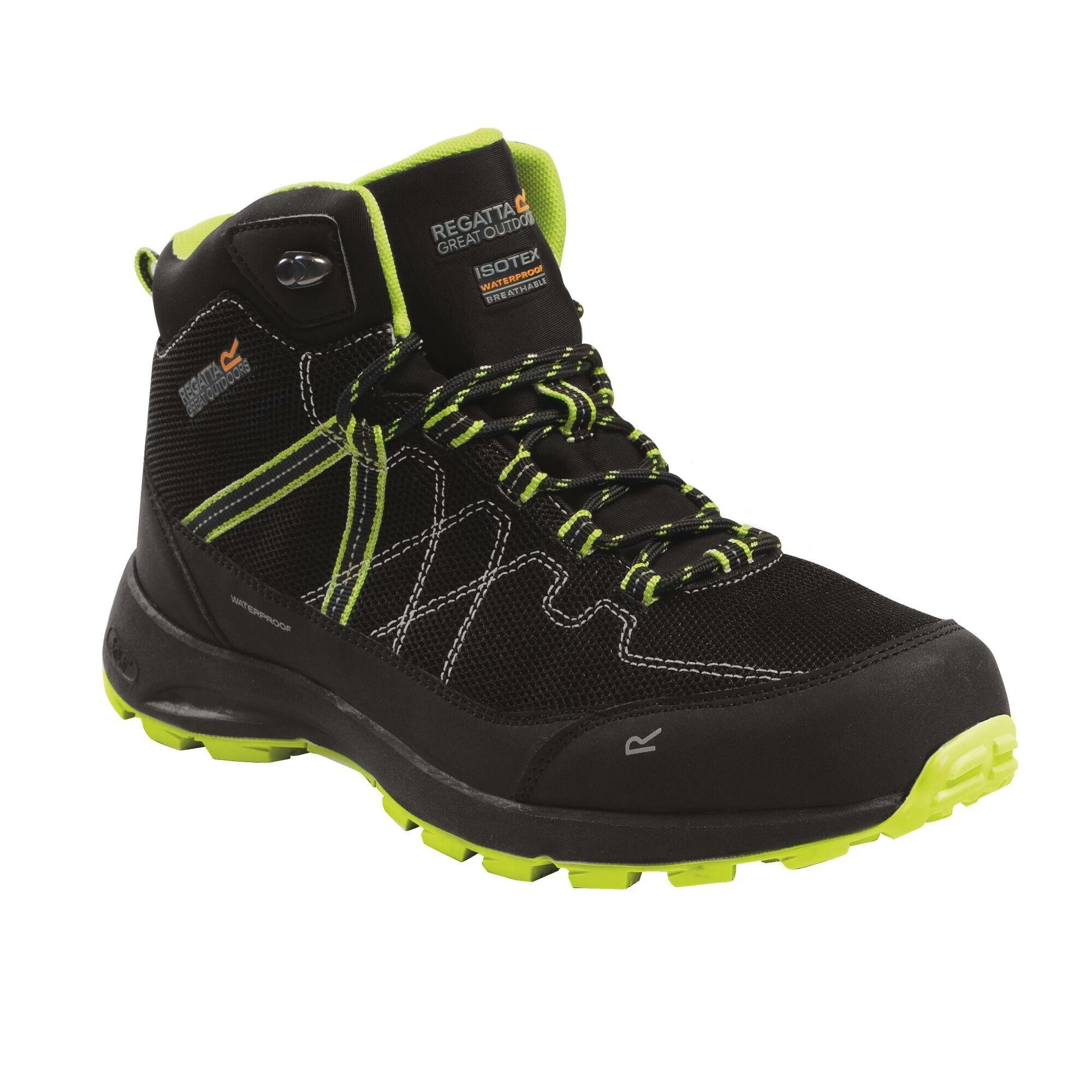Regatta Mens Samaris Lite Walking Boots (Black/Lime Punch) 1 Regatta Mens Samaris Lite Walking Boots (Black/Lime Punch)