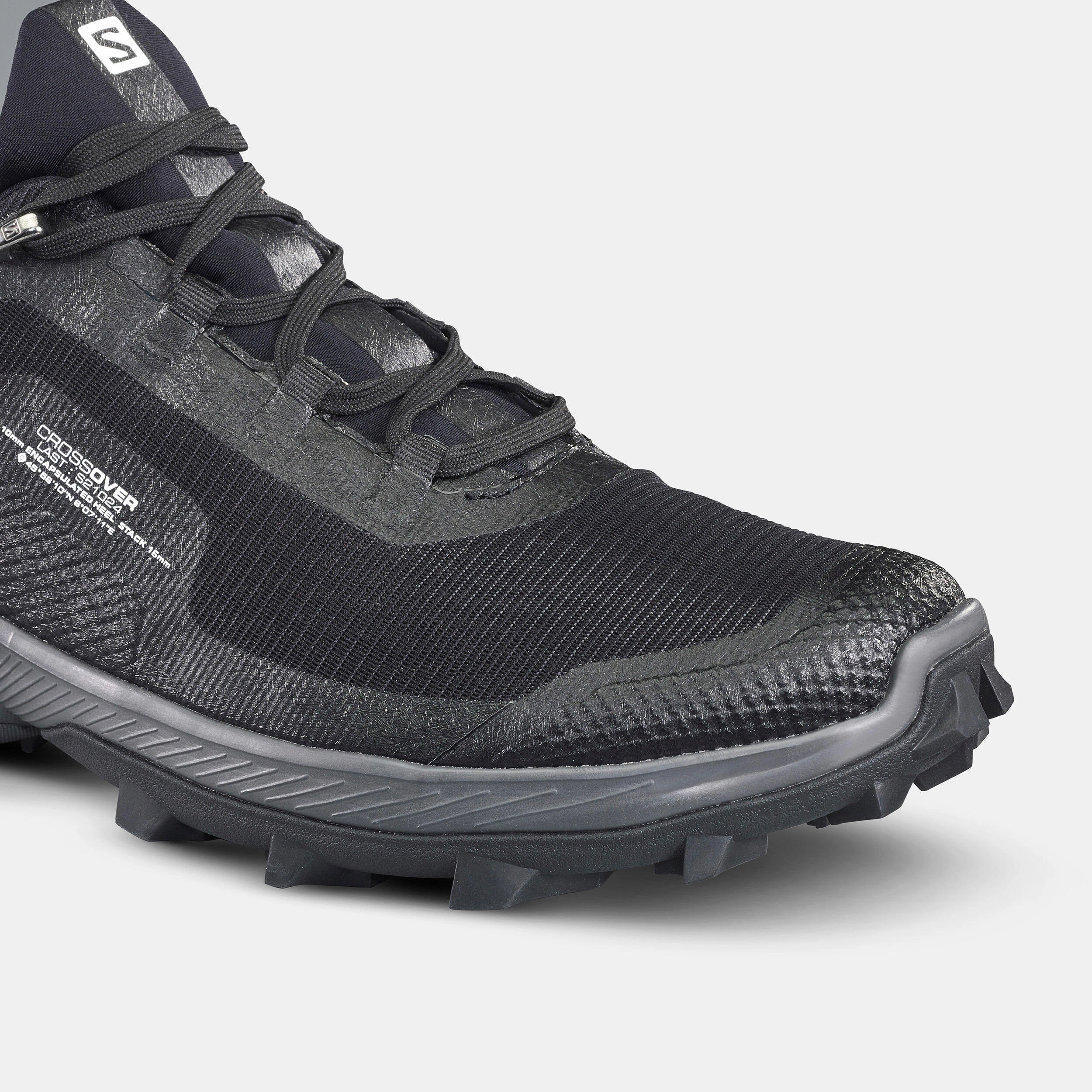 Men's Waterproof Walking Shoes - Salomon Crossover - Black 5 Men's Waterproof Walking Shoes - Salomon Crossover - Black - Image 5