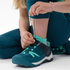 Quechua Kids’ Crossrock Hiking Shoes With Quick Lacing, Turquoise, From Size 35 To 38 -hiking boots shop k0f74b02660df04bf4fecbb1a9489966b