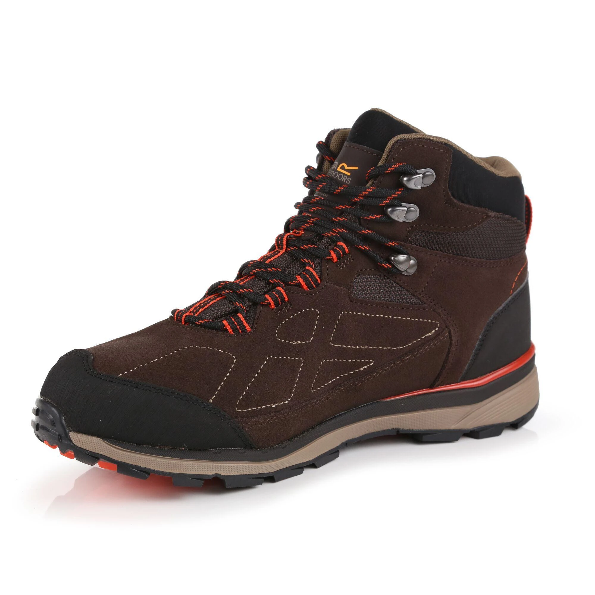 Regatta Mens Samaris Suede Hiking Boots (Briar/Lime Green) 5 Regatta Mens Samaris Suede Hiking Boots (Briar/Lime Green) - Image 5