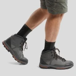 Forclaz MEN'S WATERPROOF HIGH TREKKING BOOTS - MT100 -hiking boots shop k1c012f5769df970bff1e0cbeada6960a