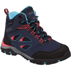 Regatta Childrens/Kids Holcombe IEP Junior Hiking Boots (Navy/Fiery Coral)