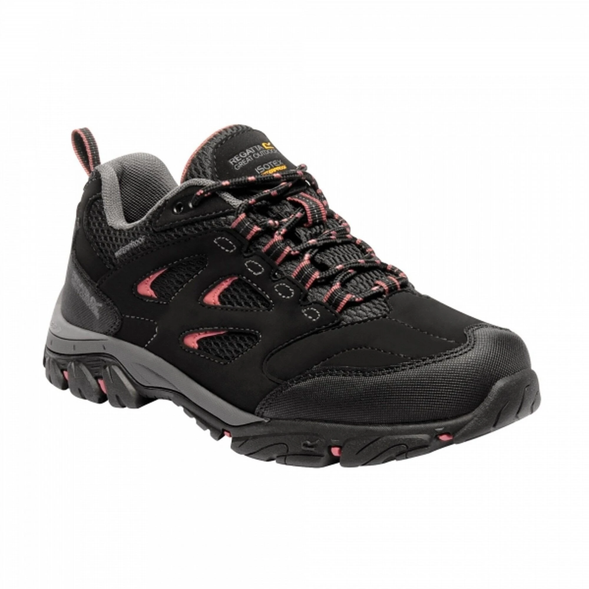 Regatta Womens/Ladies Holcombe IEP Low Hiking Boots (Jet Black/Antique Pink) 1 Regatta Womens/Ladies Holcombe IEP Low Hiking Boots (Jet Black/Antique Pink)