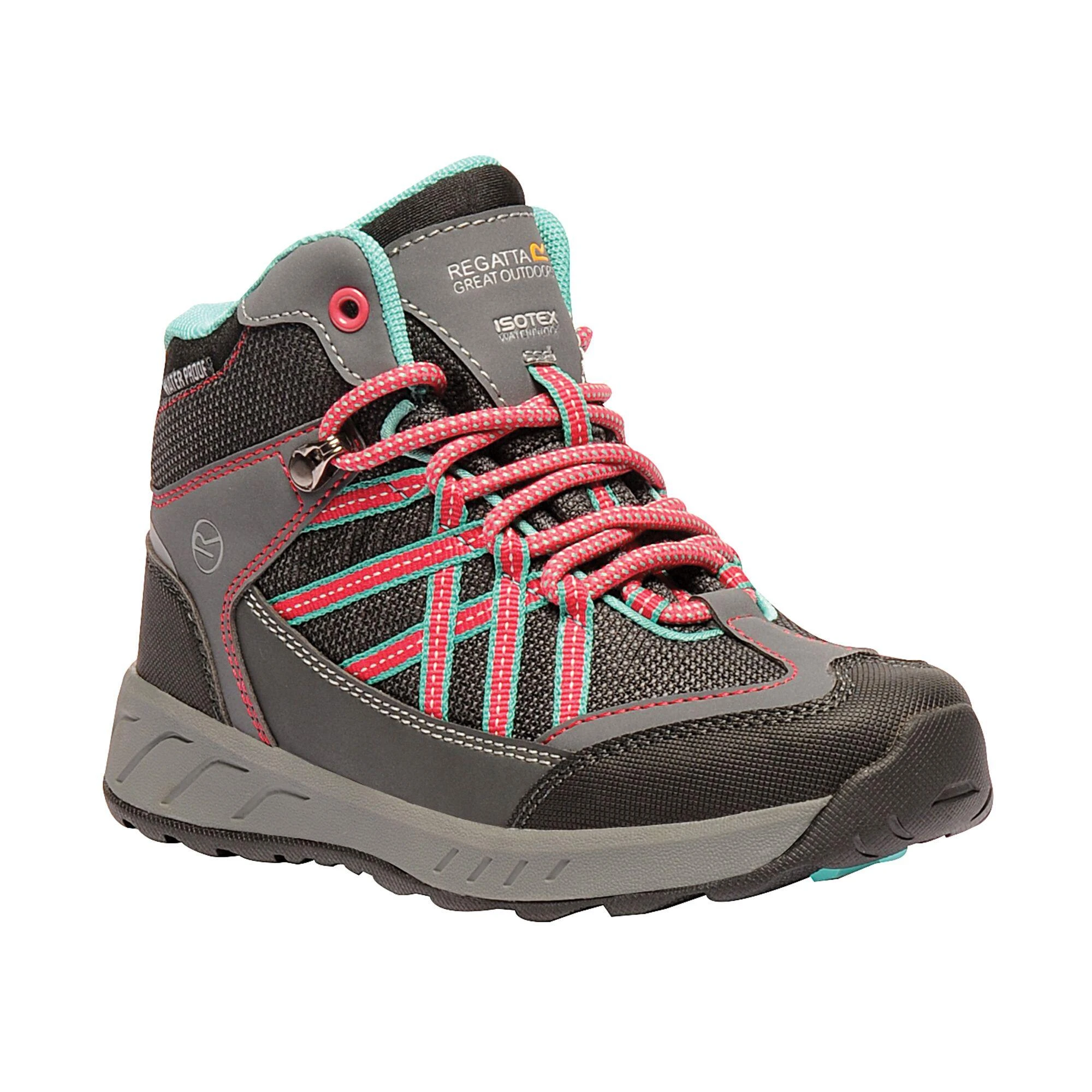 Regatta Regata Great Outdoors Childrens/Kids Samaris Hiking Boot (Granite/Duchess) 1 Regatta Regata Great Outdoors Childrens/Kids Samaris Hiking Boot (Granite/Duchess)