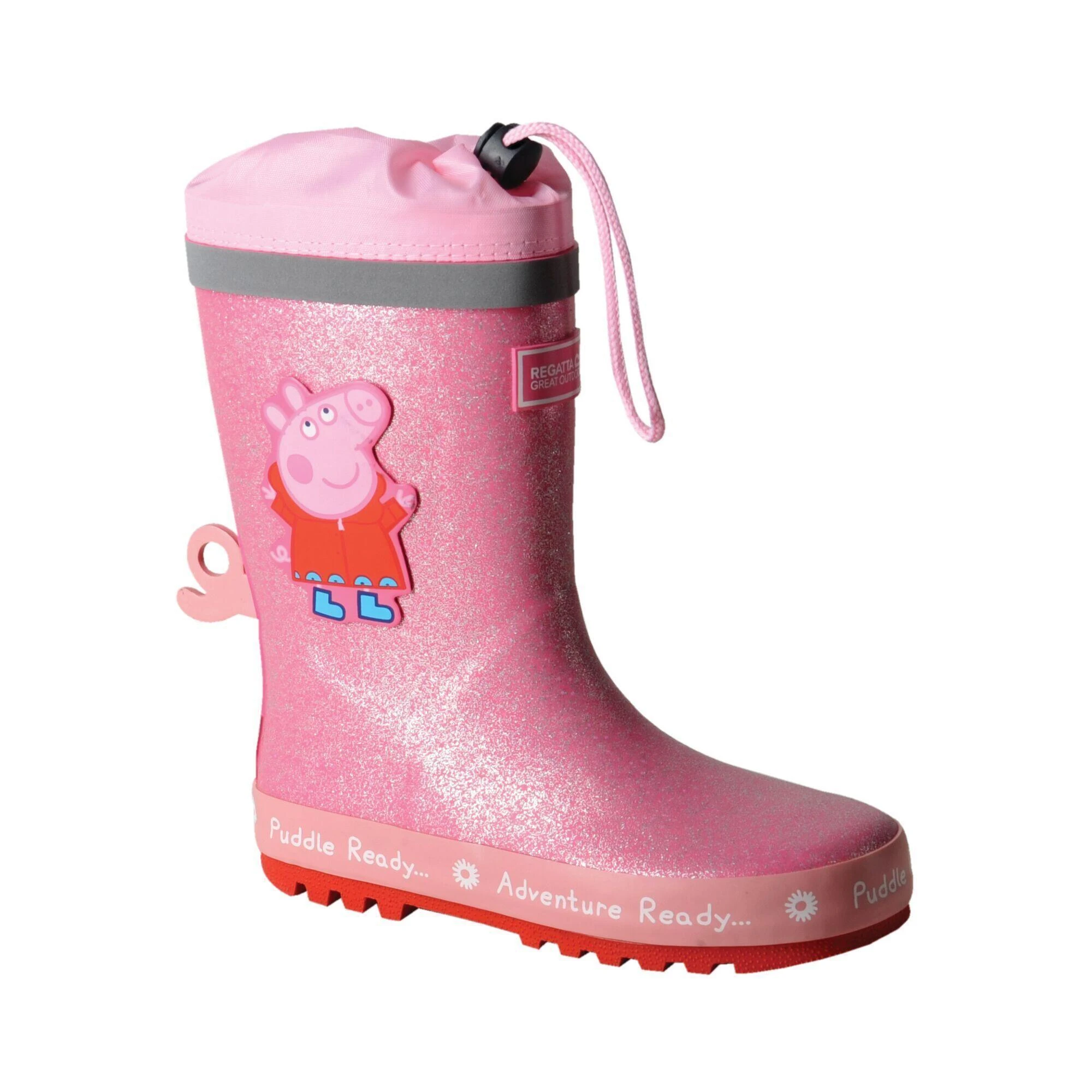 Regatta Childrens/Kids Peppa Pig Dinosaur Wellington Boots (Pink) 1 Regatta Childrens/Kids Peppa Pig Dinosaur Wellington Boots (Pink)
