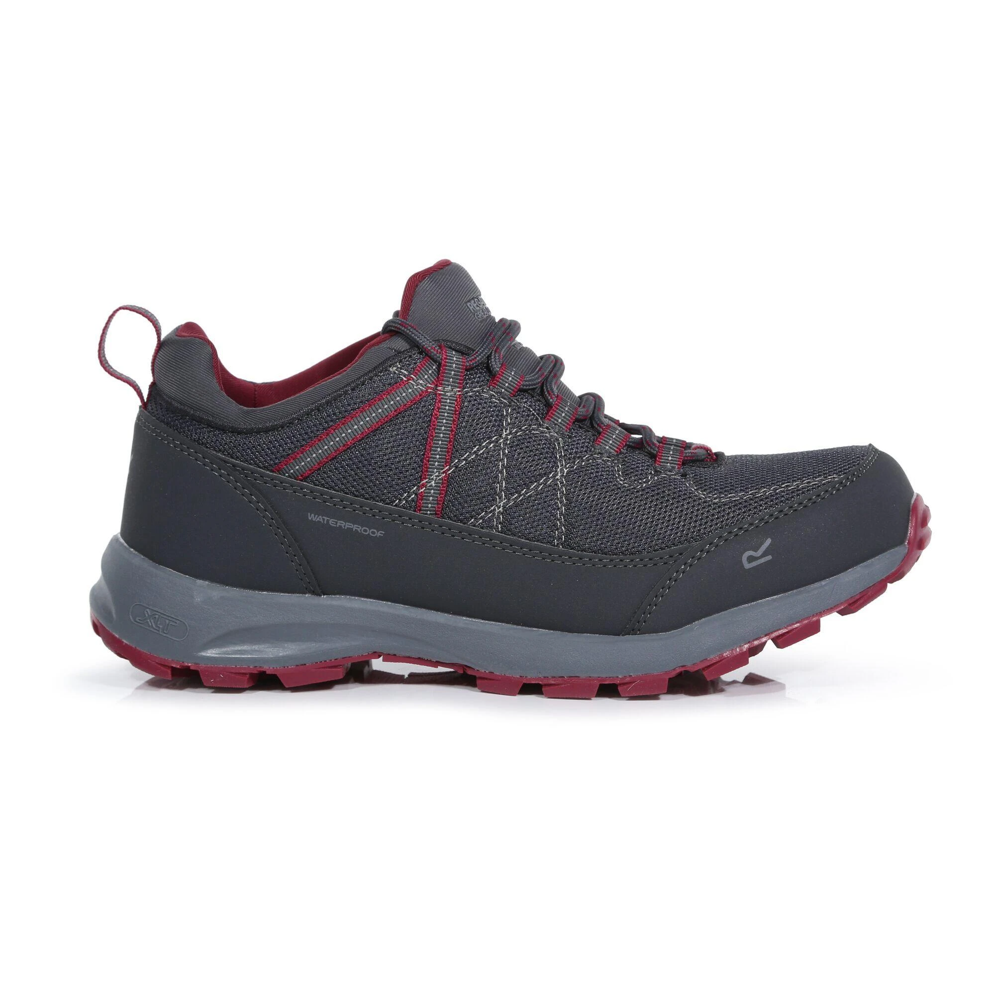 Regatta Womens/Ladies Samaris Lite Walking Shoes (Granite/Beetroot Red) 3 Regatta Womens/Ladies Samaris Lite Walking Shoes (Granite/Beetroot Red) - Image 3