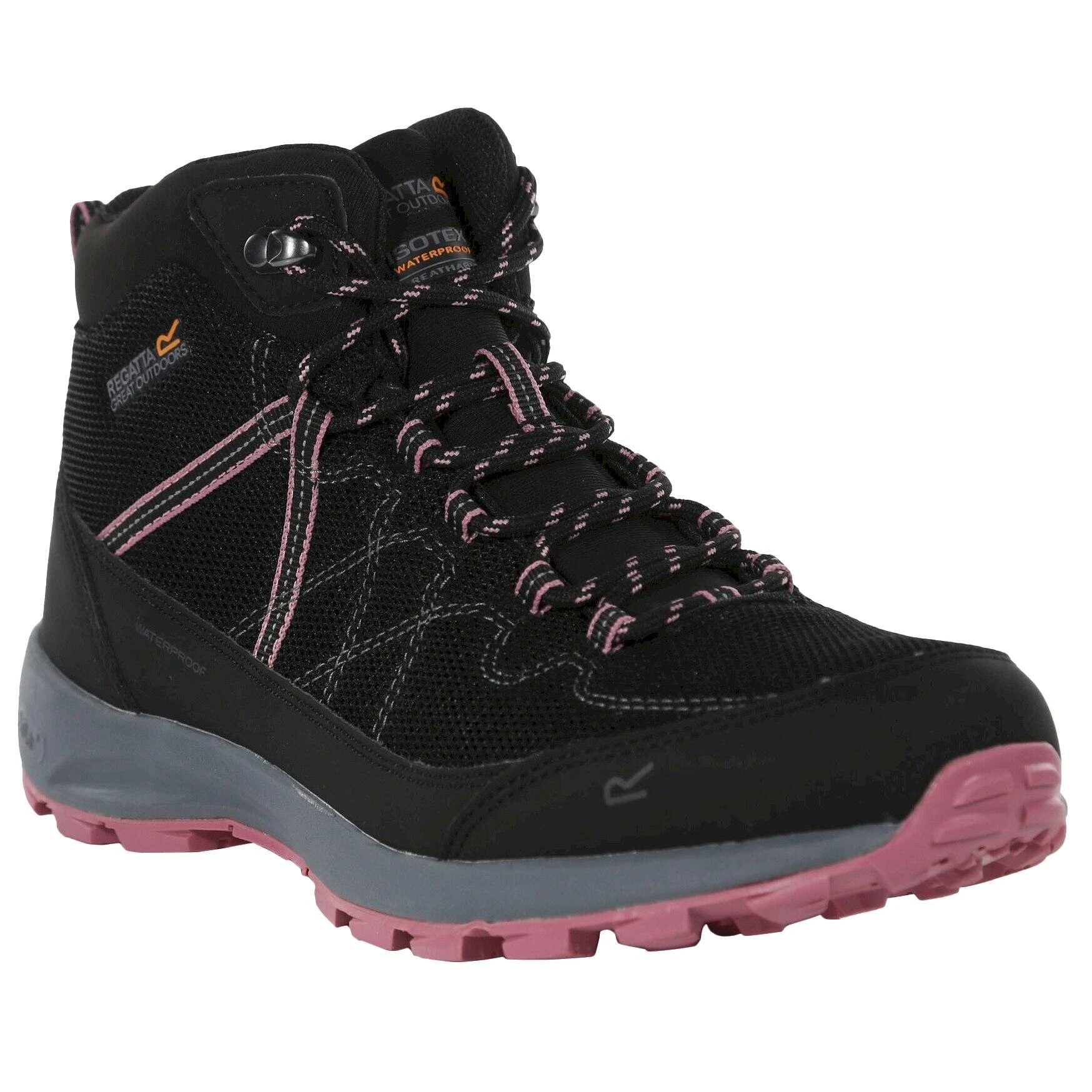 Regatta Womens/Ladies Samaris Lite Walking Boots (Cherry Pink/Briar Grey) 10 Regatta Womens/Ladies Samaris Lite Walking Boots (Cherry Pink/Briar Grey) - Image 10