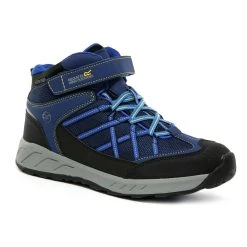 Regatta Kids Samaris V Mid Walking Boots (Prussian/Neon Spring)