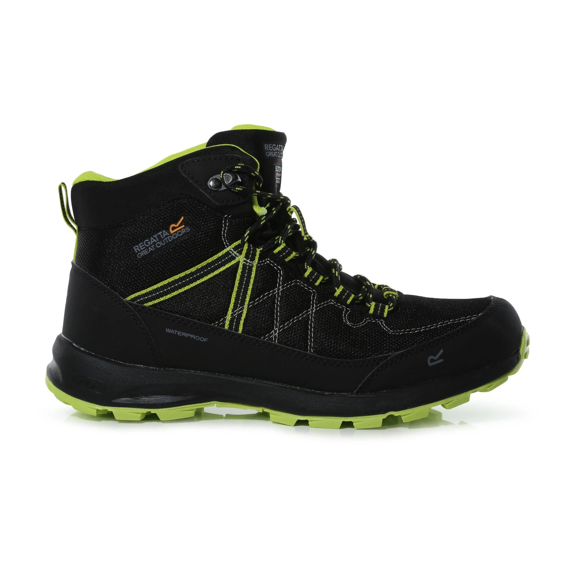 Regatta Mens Samaris Lite Walking Boots (Black/Lime Punch) 3 Regatta Mens Samaris Lite Walking Boots (Black/Lime Punch) - Image 3