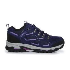 Regatta Womens/Ladies Tebay Waterproof Suede Walking Shoes (Midnight/Lilac Bloom) 12 Regatta Womens/Ladies Tebay Waterproof Suede Walking Shoes (Midnight/Lilac Bloom) -hiking boots shop k64355a80cf2421f81070cebcd8199be6
