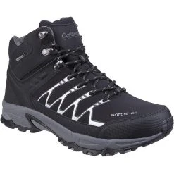Cotswold Mens Abbeydale Mid Hiking Boots (Black/Grey)