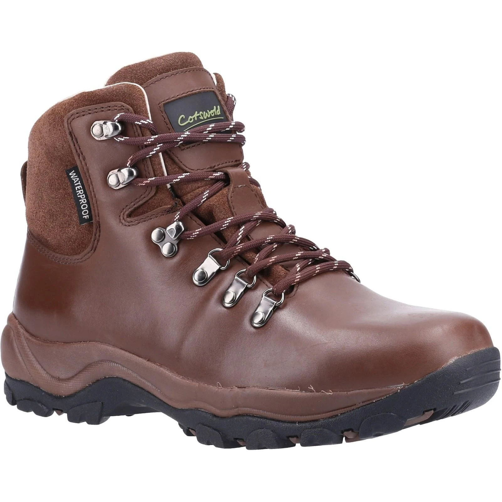Cotswold Mens Barnwood Leather Hiking Boots (Brown) 1 Cotswold Mens Barnwood Leather Hiking Boots (Brown)