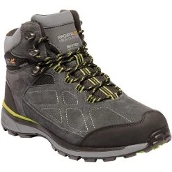 Regatta Mens Samaris Suede Hiking Boots (Briar/Lime Green)