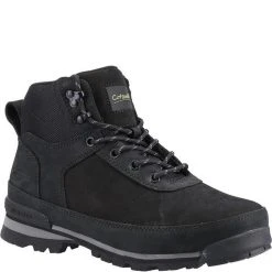 Cotswold Mens Yanworth Leather Hiking Boots (Black)