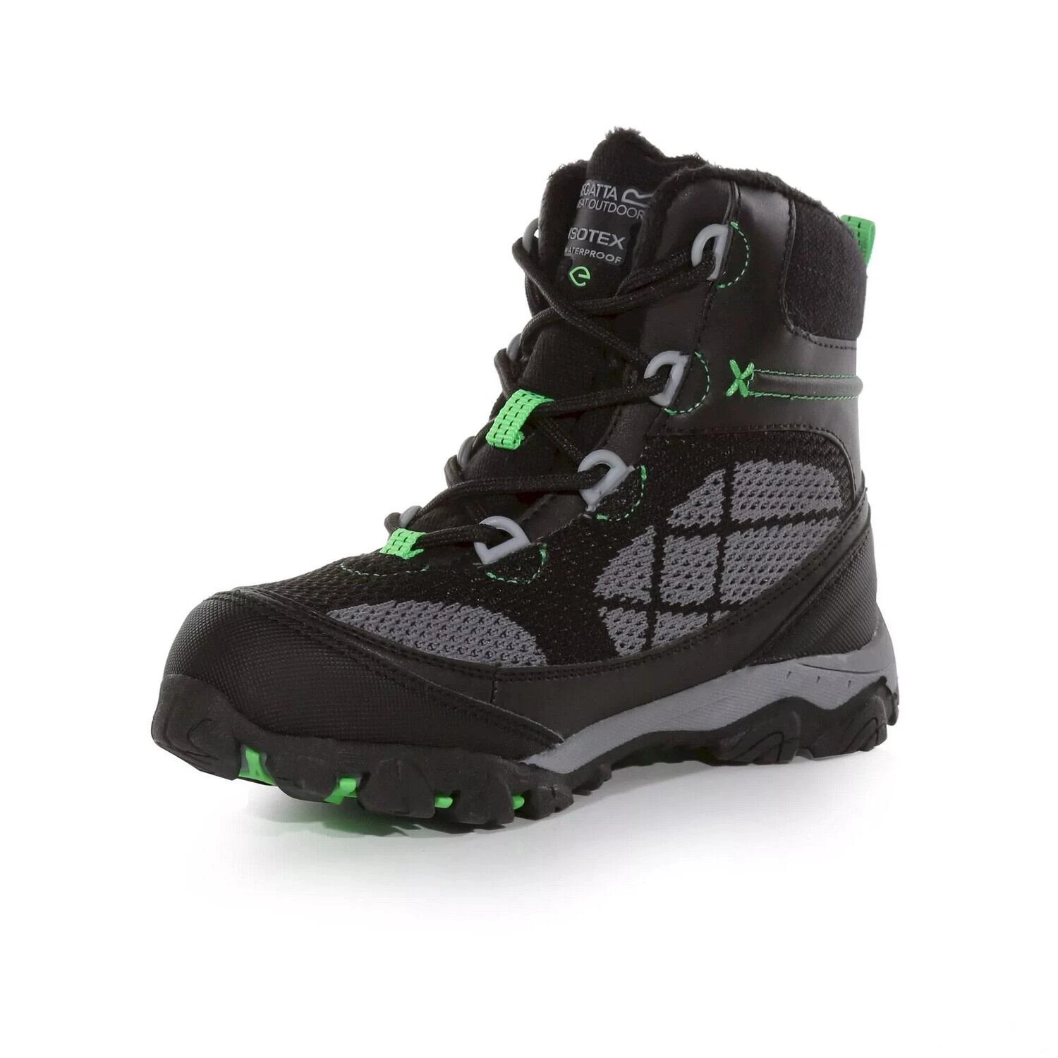 Regatta Childrens/Kids Hawthorn Evo Walking Boots (Black/Summer Green) 3 Regatta Childrens/Kids Hawthorn Evo Walking Boots (Black/Summer Green) - Image 3