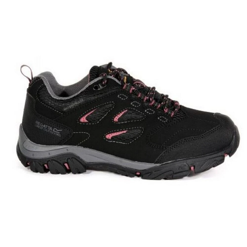 Regatta Womens/Ladies Holcombe IEP Low Hiking Boots (Jet Black/Antique Pink) 3 Regatta Womens/Ladies Holcombe IEP Low Hiking Boots (Jet Black/Antique Pink) - Image 3