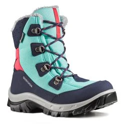 Quechua KIDS' WARM WATERPROOF HIKING BOOTS - SH500 WARM HIGH LACES - SIZE 11.5C -hiking boots shop k831afcc03586e85030e6869f875467a2