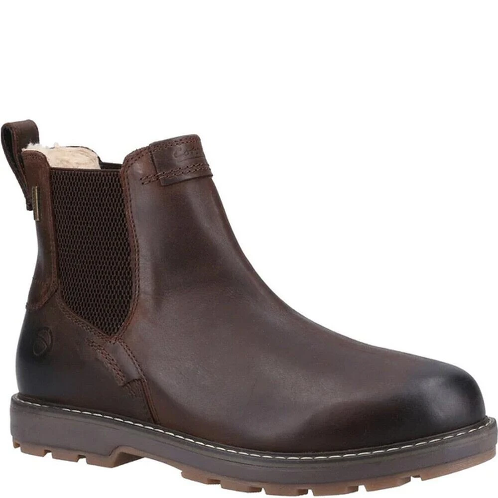 Cotswold Mens Snowshill Leather Chelsea Boots (Brown) 1 Cotswold Mens Snowshill Leather Chelsea Boots (Brown)