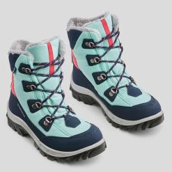 Quechua KIDS' WARM WATERPROOF HIKING BOOTS - SH500 WARM HIGH LACES - SIZE 11.5C -hiking boots shop k8fd3a9c153453d0407af95ee06263dea