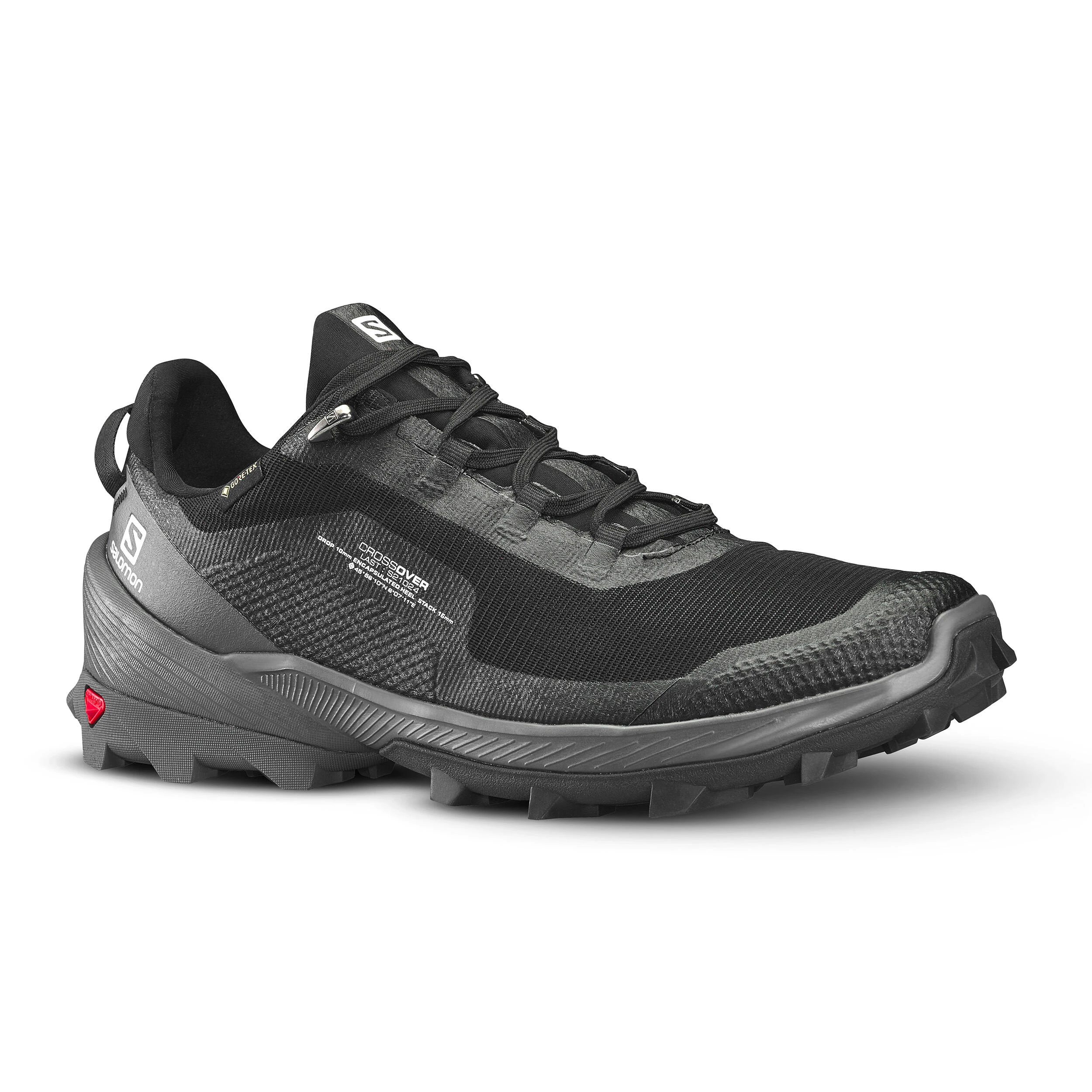 Men's Waterproof Walking Shoes - Salomon Crossover - Black 1 Men's Waterproof Walking Shoes - Salomon Crossover - Black