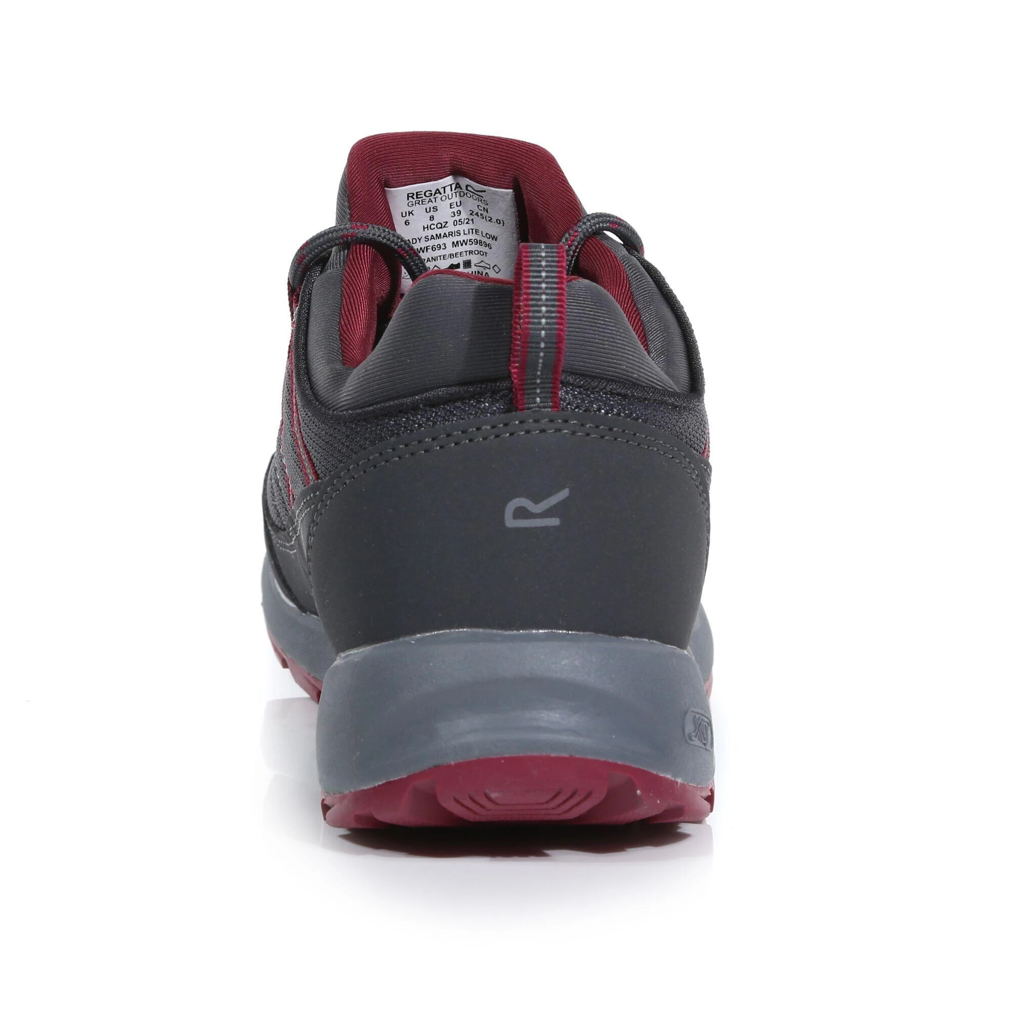 Regatta Womens/Ladies Samaris Lite Walking Shoes (Granite/Beetroot Red) 2 Regatta Womens/Ladies Samaris Lite Walking Shoes (Granite/Beetroot Red) - Image 2