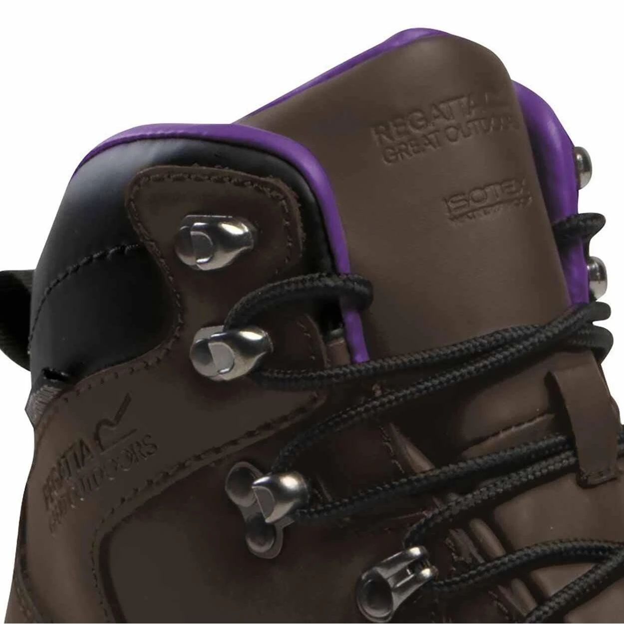 Regatta Womens/Ladies Tebay Waterproof Leather Walking Boots (Alpine Purple) 2 Regatta Womens/Ladies Tebay Waterproof Leather Walking Boots (Alpine Purple) - Image 2