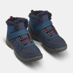 Quechua KIDS' WARM WATERPROOF HIKING BOOTS - SH100 WARM RIP-TAB - SIZE 24C -hiking boots shop kded65418572e83ed49013f64bbd5245a