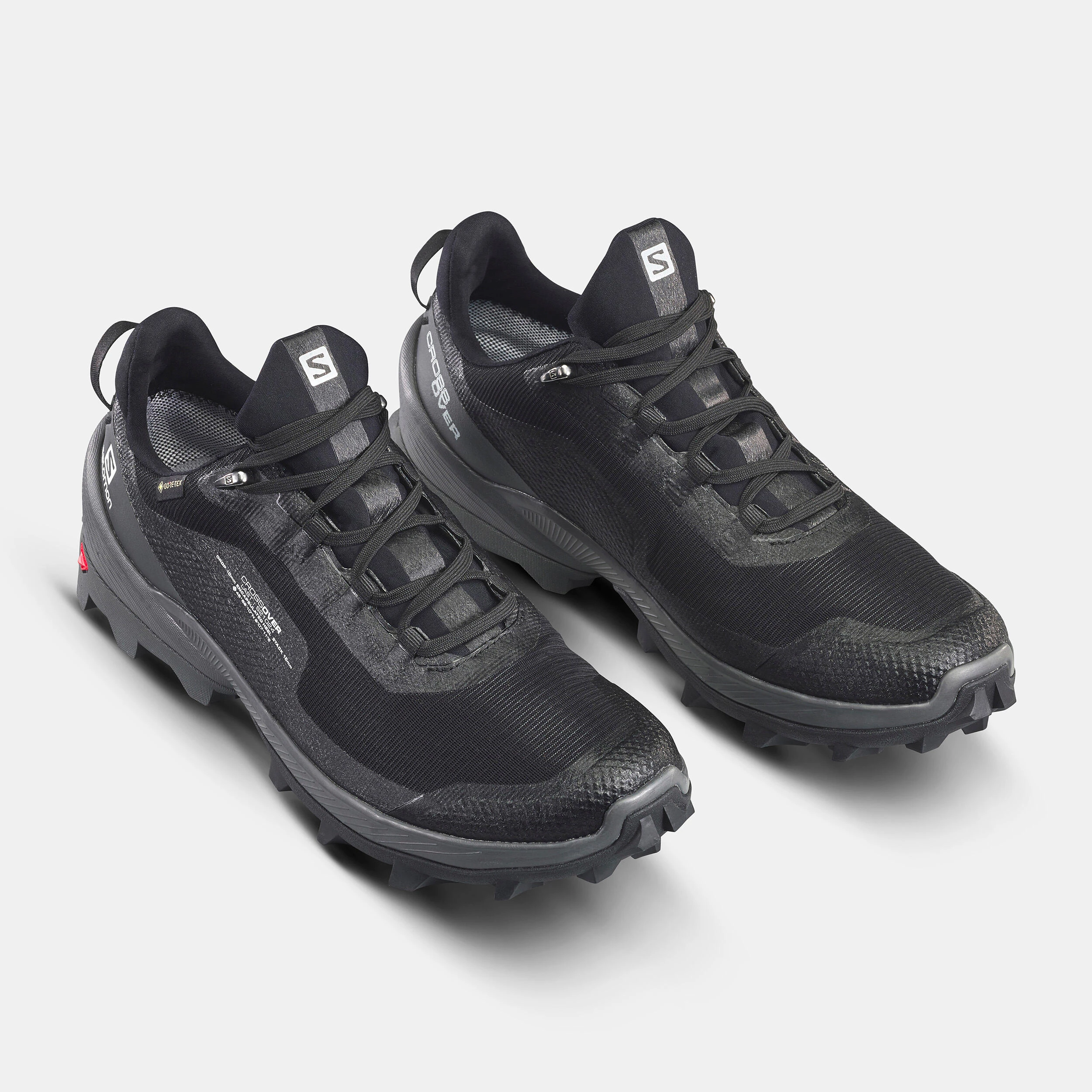 Men's Waterproof Walking Shoes - Salomon Crossover - Black 4 Men's Waterproof Walking Shoes - Salomon Crossover - Black - Image 4