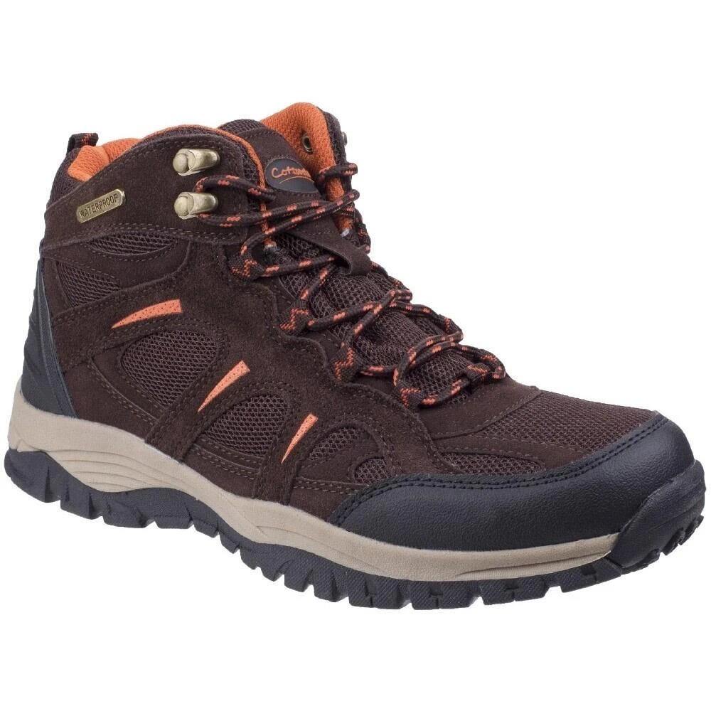 Cotswold Mens Stowell Hiking Boots (Dark Barn) 1 Cotswold Mens Stowell Hiking Boots (Dark Barn)