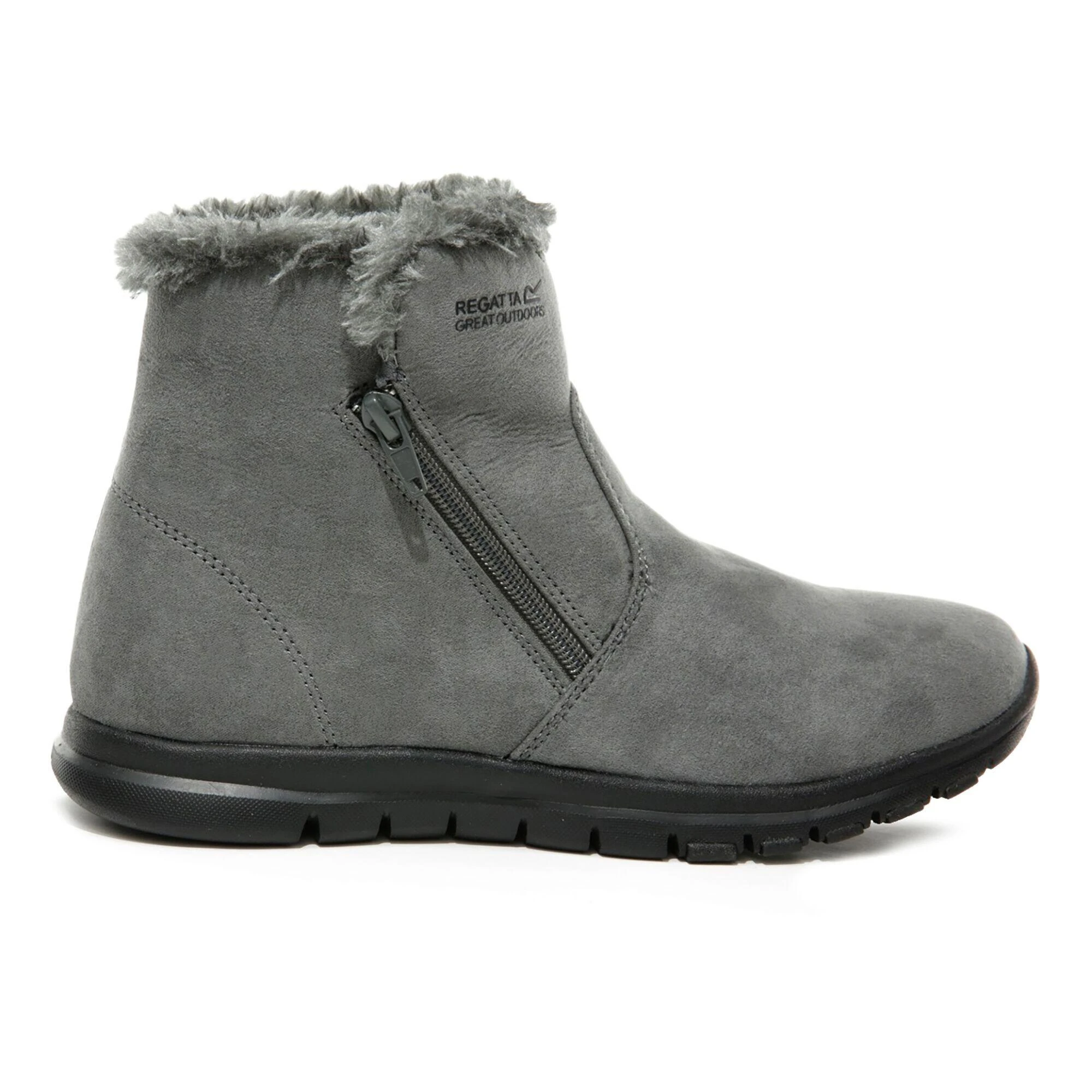 Regatta Womens/Ladies Verena Line Fleece Ankle Boots (Briar Grey) 4 Regatta Womens/Ladies Verena Line Fleece Ankle Boots (Briar Grey) - Image 4