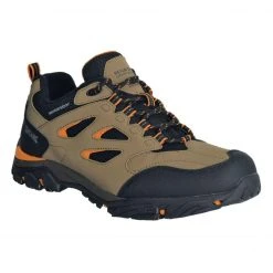 Regatta Mens Holcombe IEP Low Hiking Boots (Gold Sand/Flame Orange)